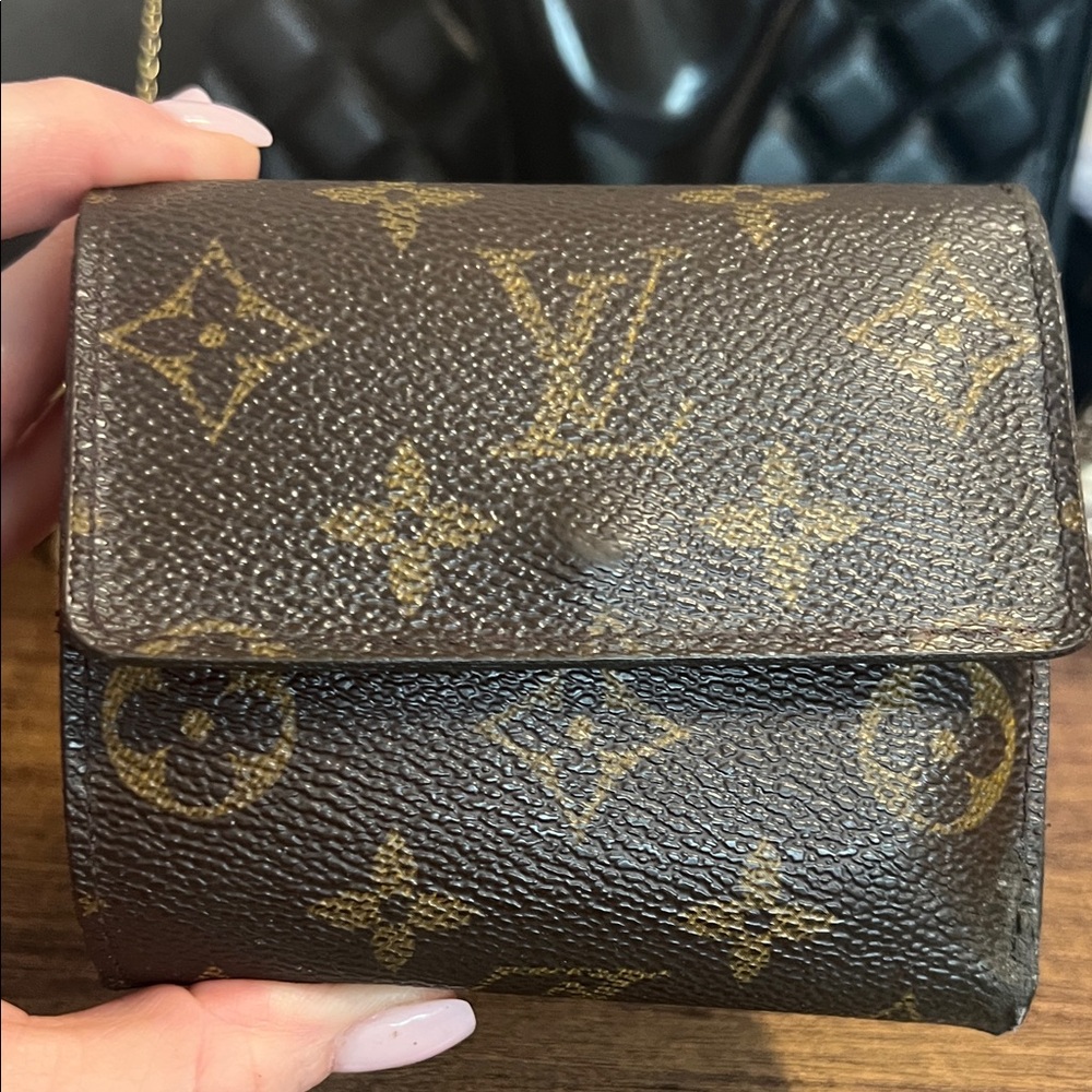 100% Louis Vuitton Monogram Wallet - Brown & Gold Hardware